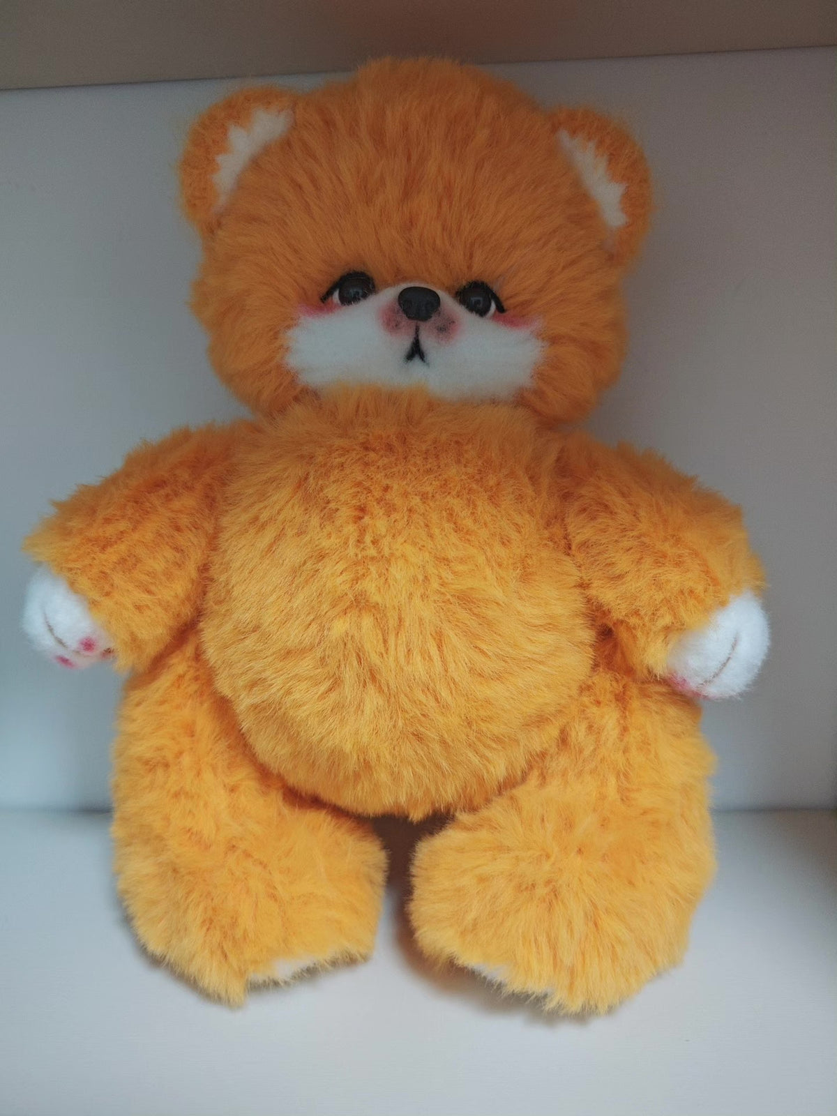 Orange Knitted Bear Plush 22cm