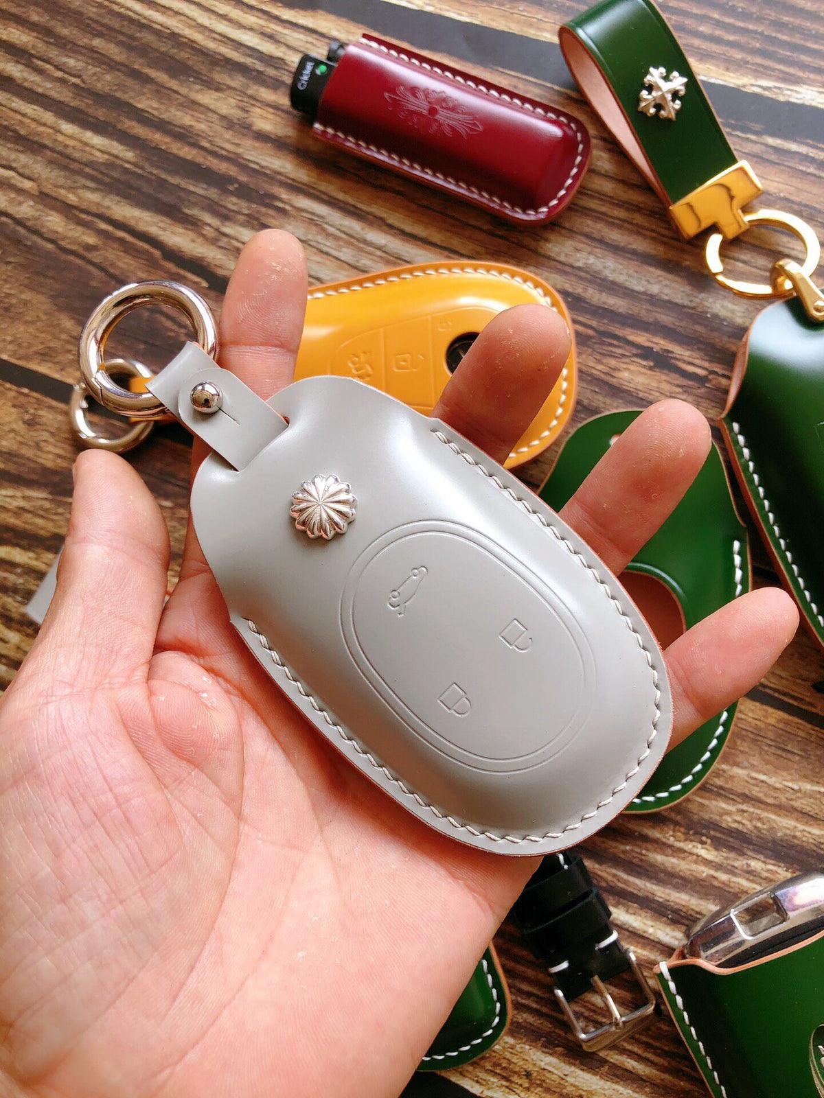 Handcrafted Shell Cordovan NIO Key Case