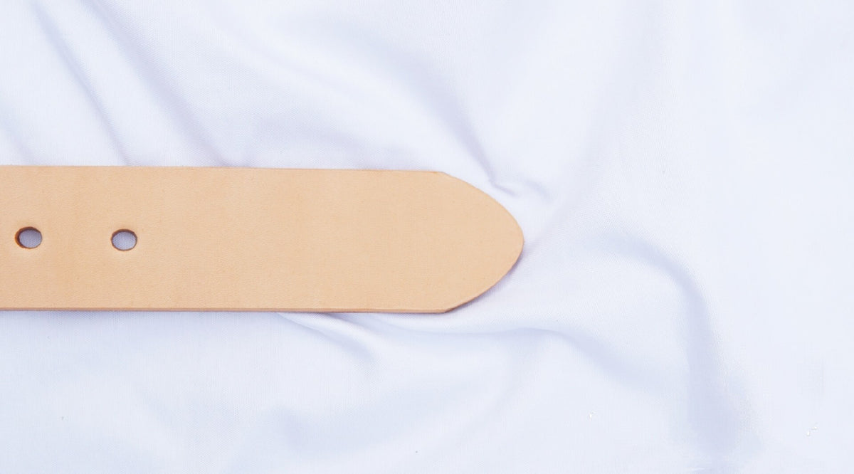 Natural Vegetable Tanned Leather Belt
