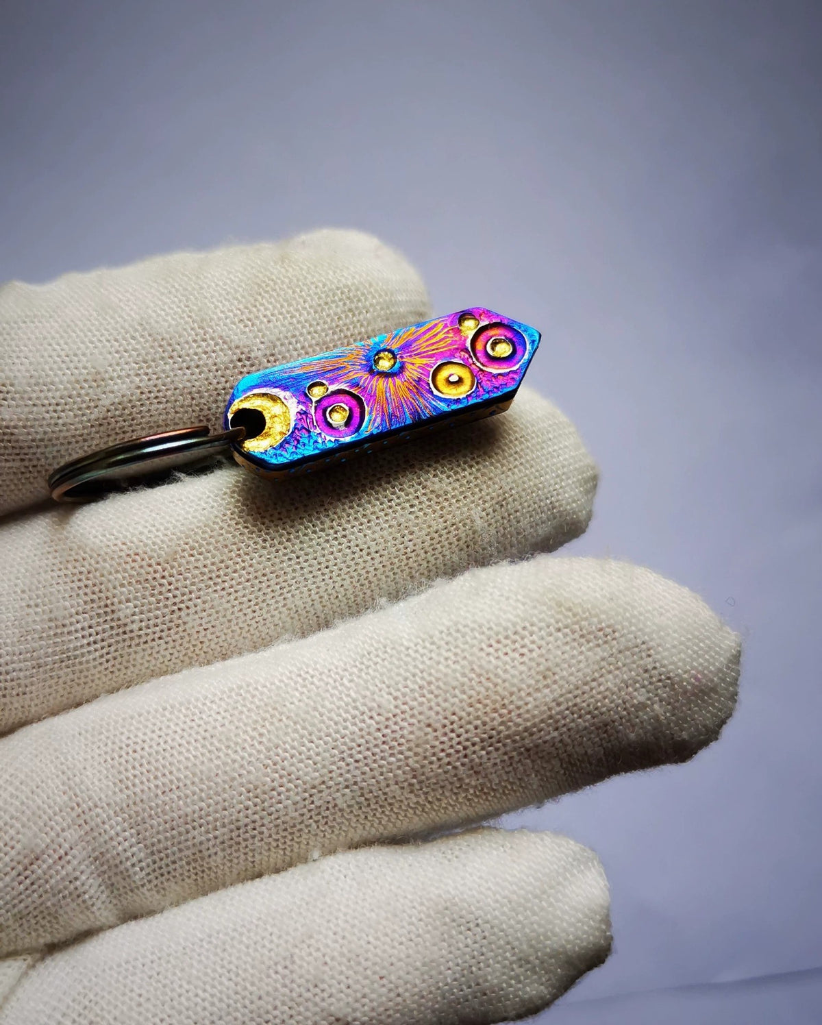 Titanium Keychain Package Opener 440C Blade
