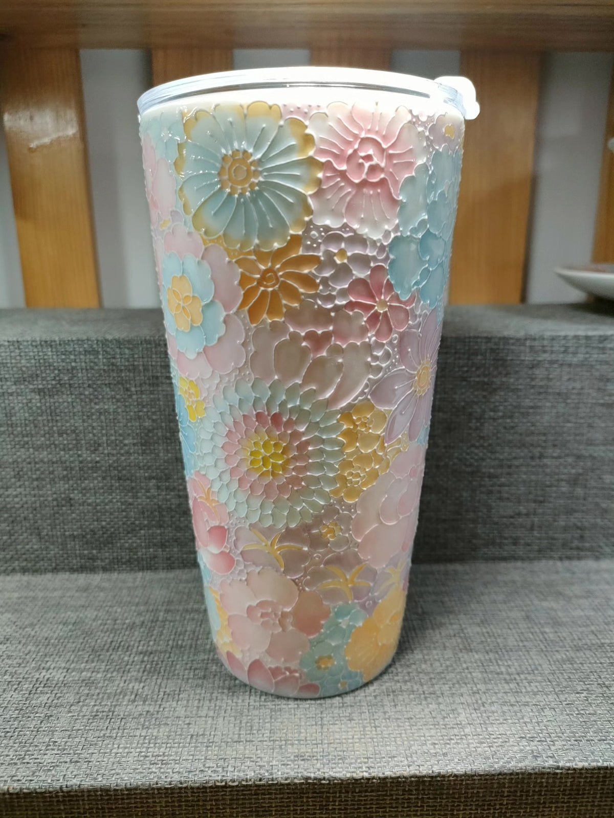 Mug de voyage en céramique Jingdezhen grand format