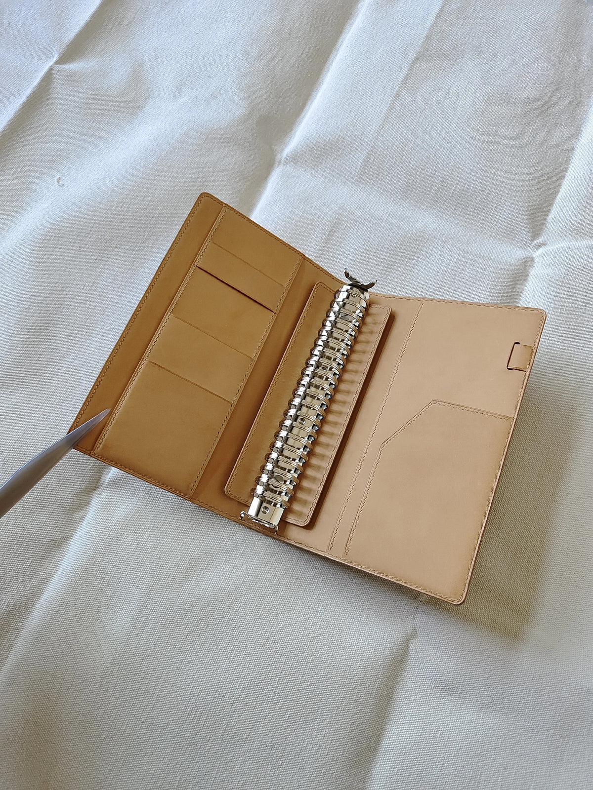 A5 Leather Loose Leaf Notebook Hand Stitched