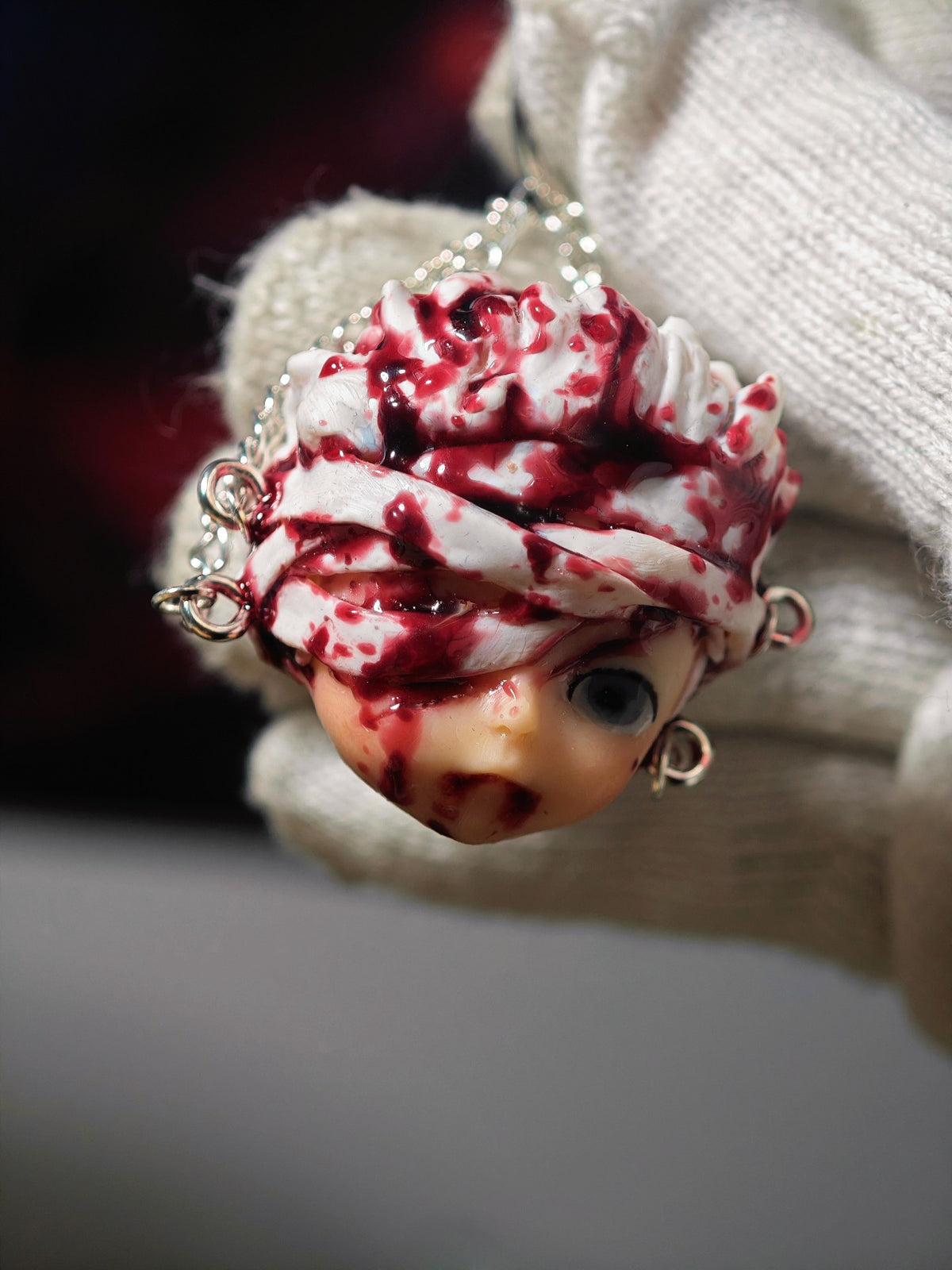 Jujutsu Kaisen Gojo Chibi Blood Pendant Keychain