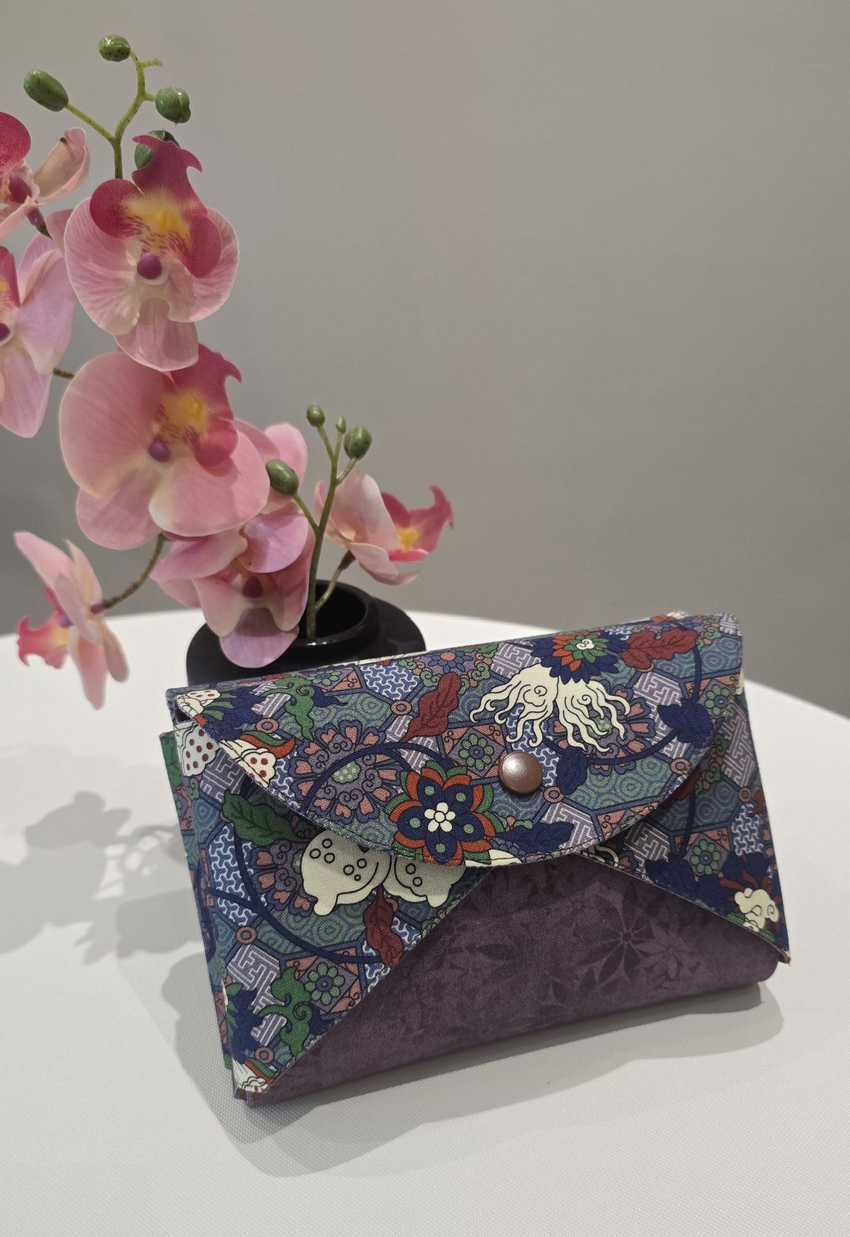 Double-Sided Floral Hand Clutch Bag