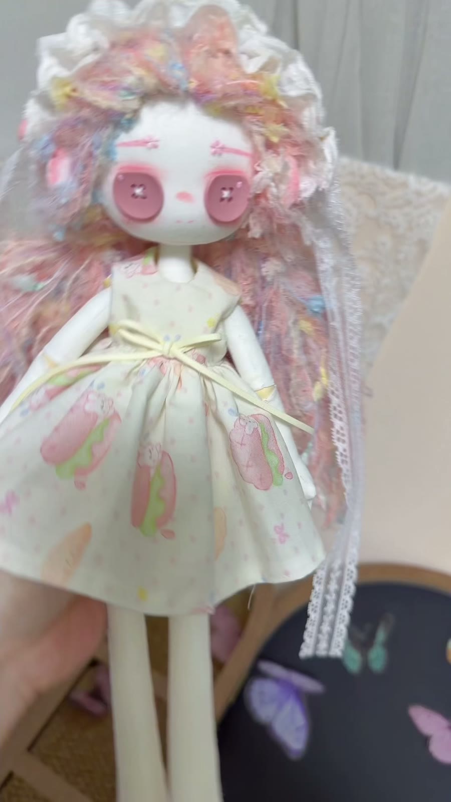 ハンドメイド布製アートドール 30cm