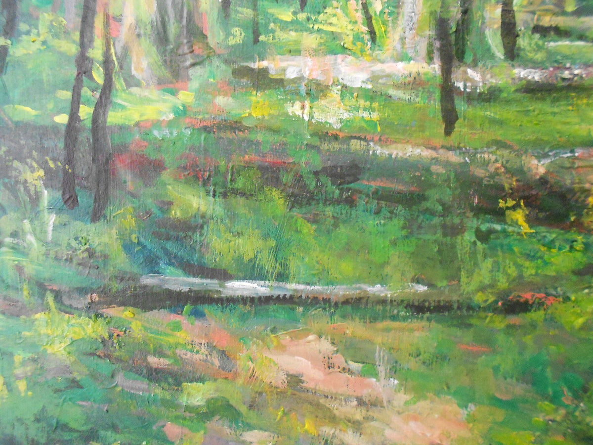 Original Acrylic Forest Painting 60x90