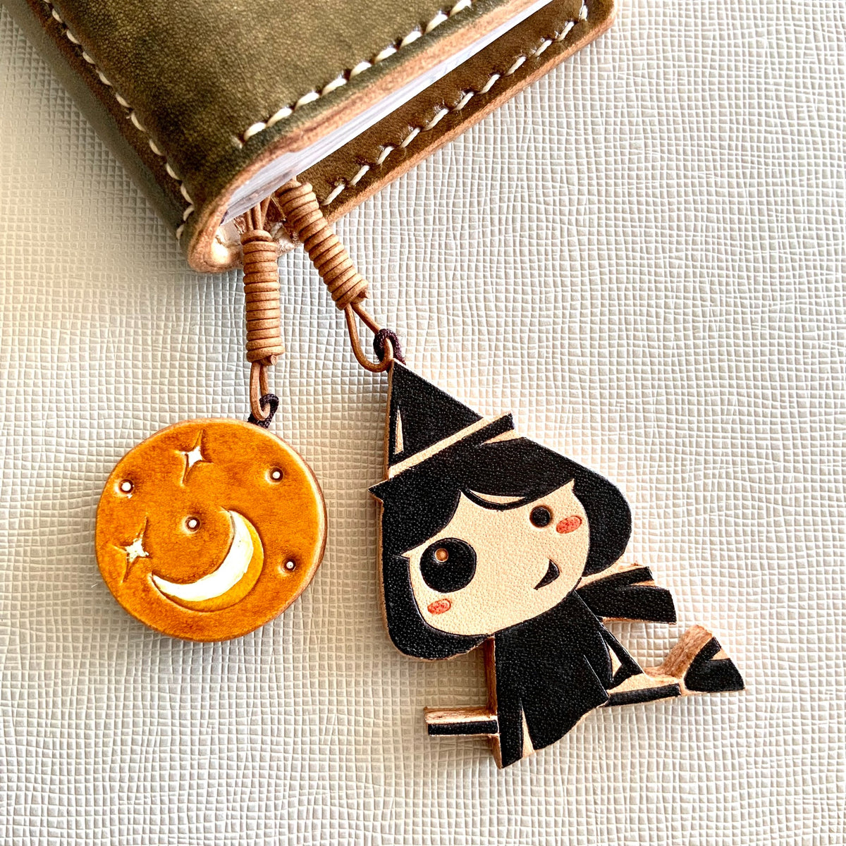 Hand Carved Leather Charms Italian Cowhide