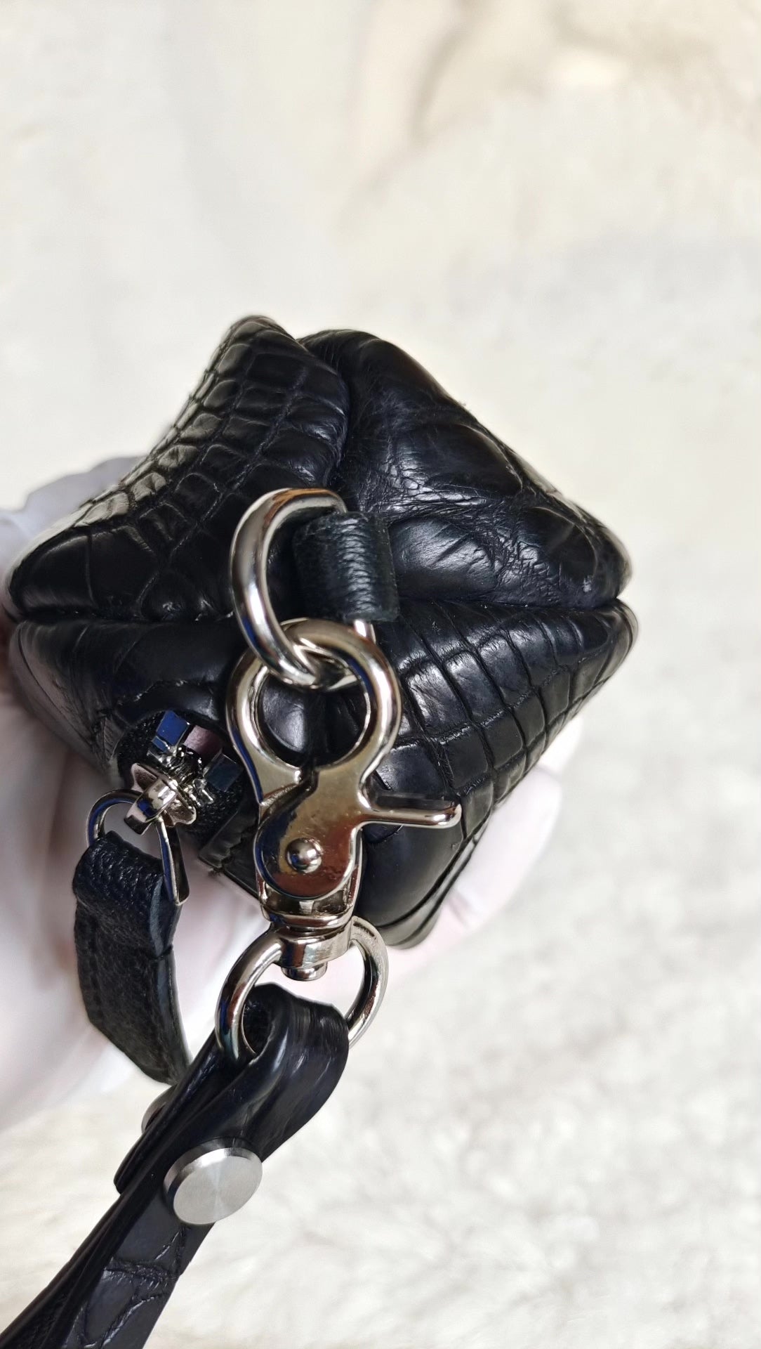 Handgemaakt visleer voetbal-etui
