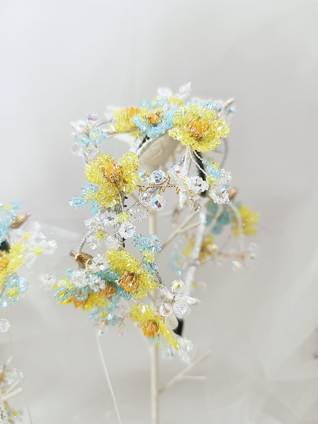 Crystal Flower Hair Clip Set