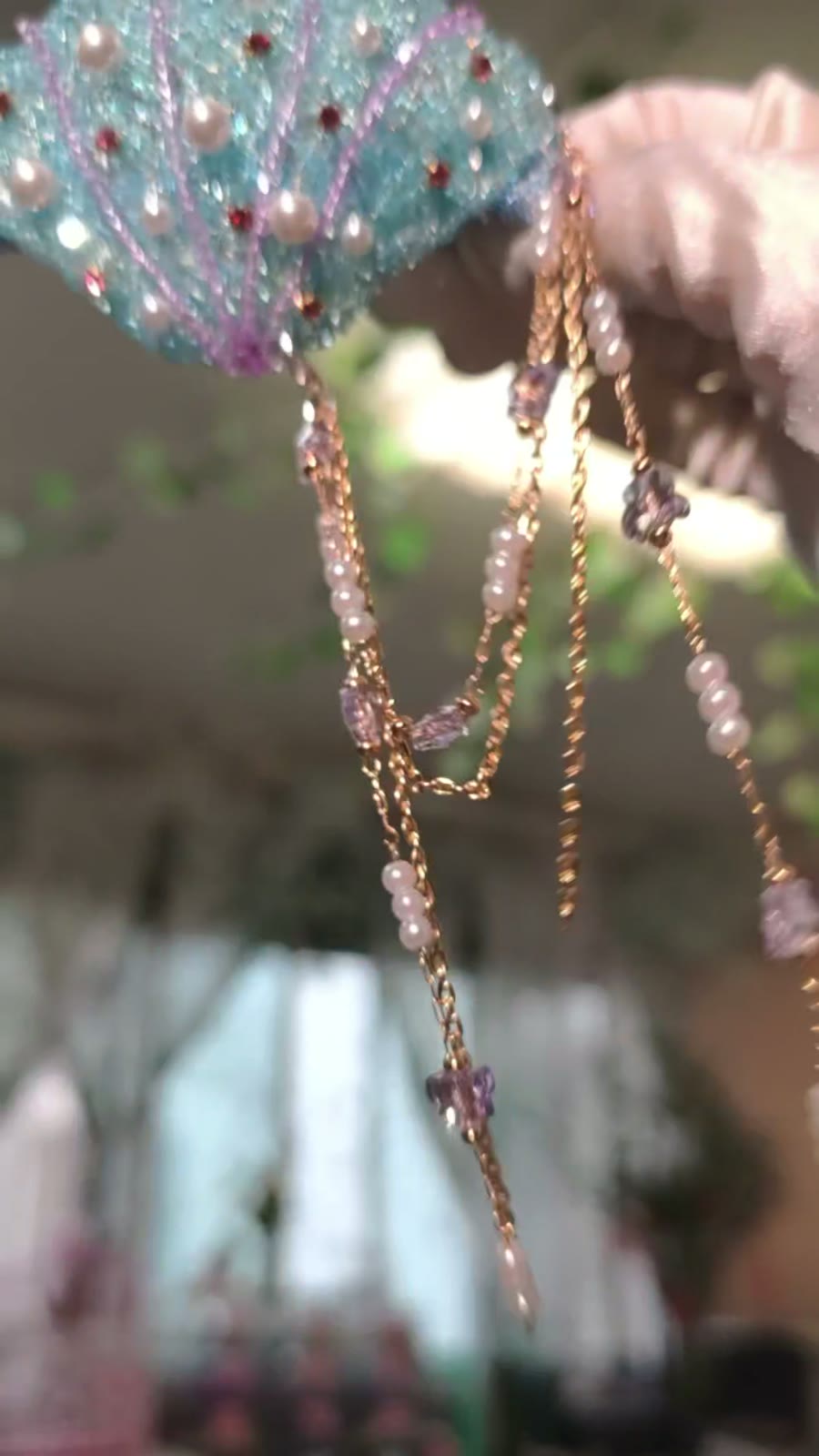 Handmade Beaded Shell Hair Claw