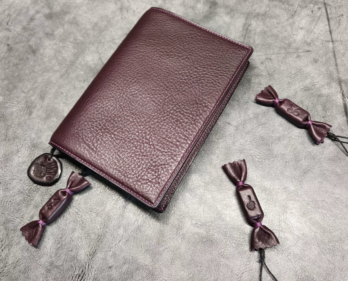 A6 Lederbuchner 16 Ring Violett