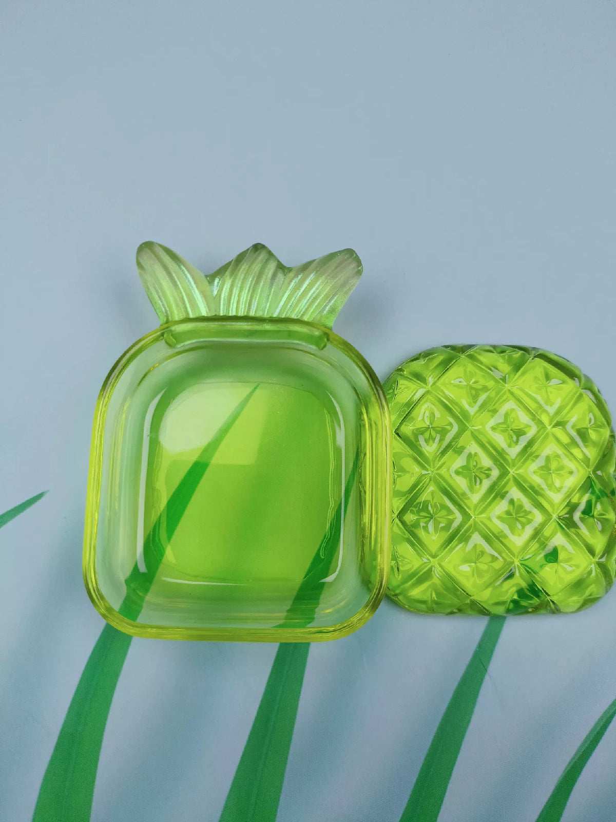 Pineapple Resin Jewelry Box Green