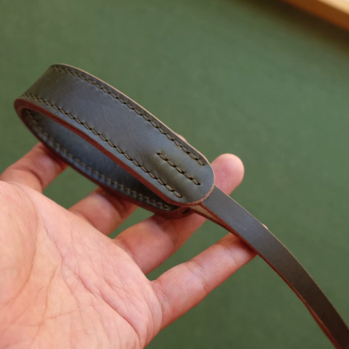 Horween Chromexcel Leather Wrist Strap with Copper Ring