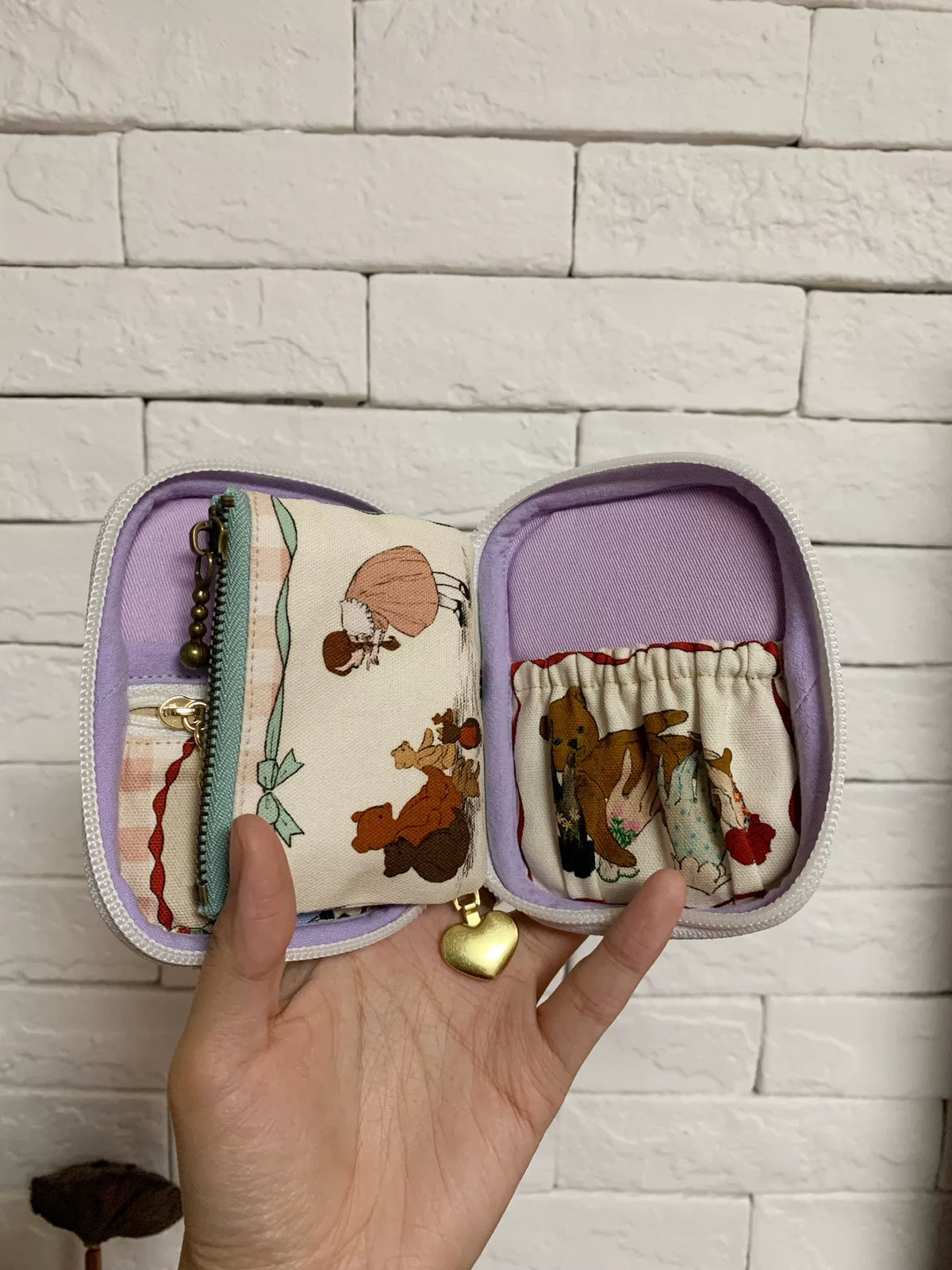 Funda de Oxford con estampado de osito de peluche