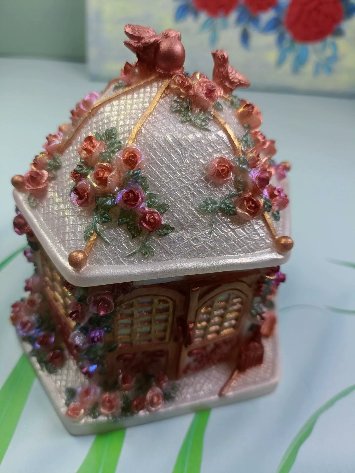 Caixa de Joias em Resina Cabana de Rosas