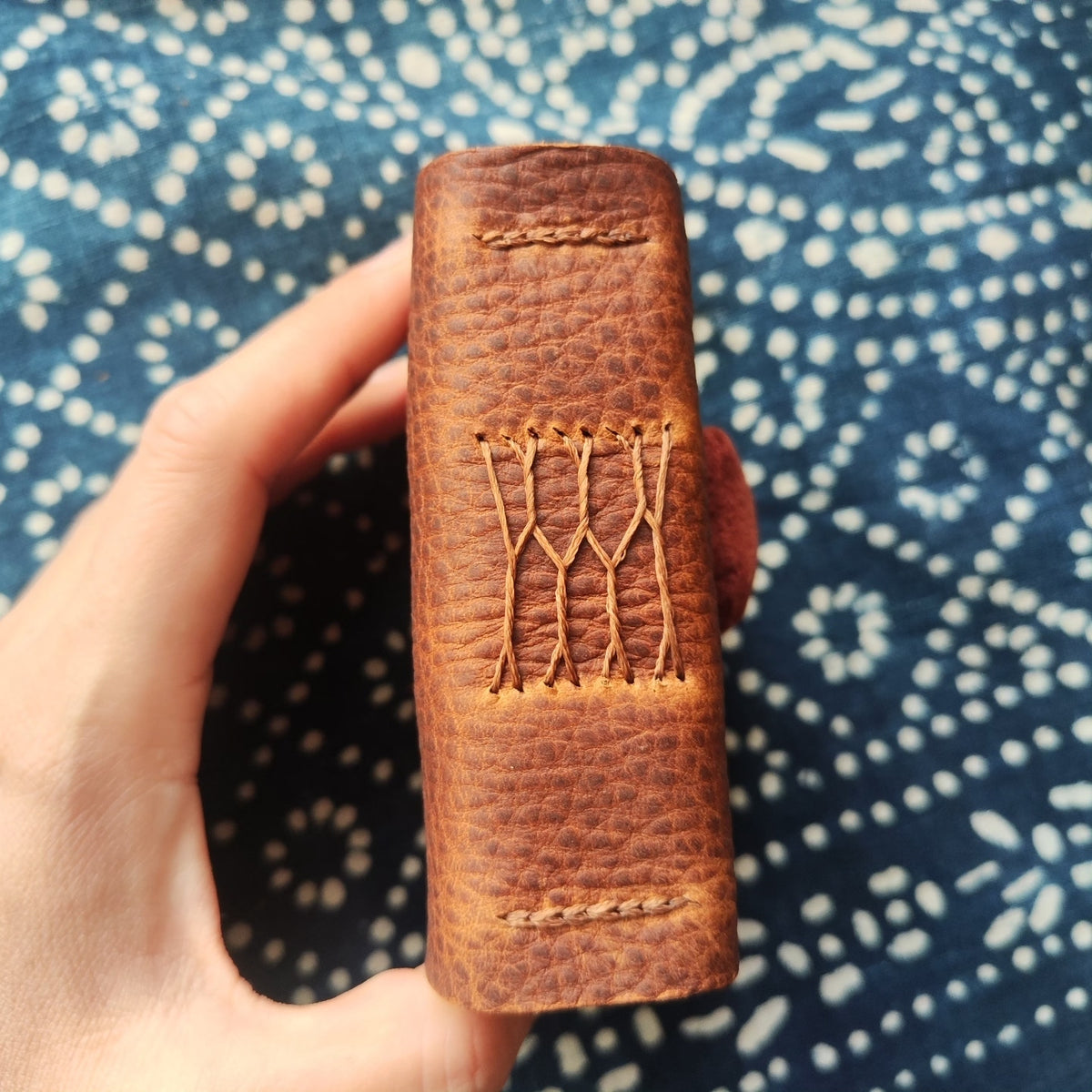 Leather Journal with Tulip Embellishment