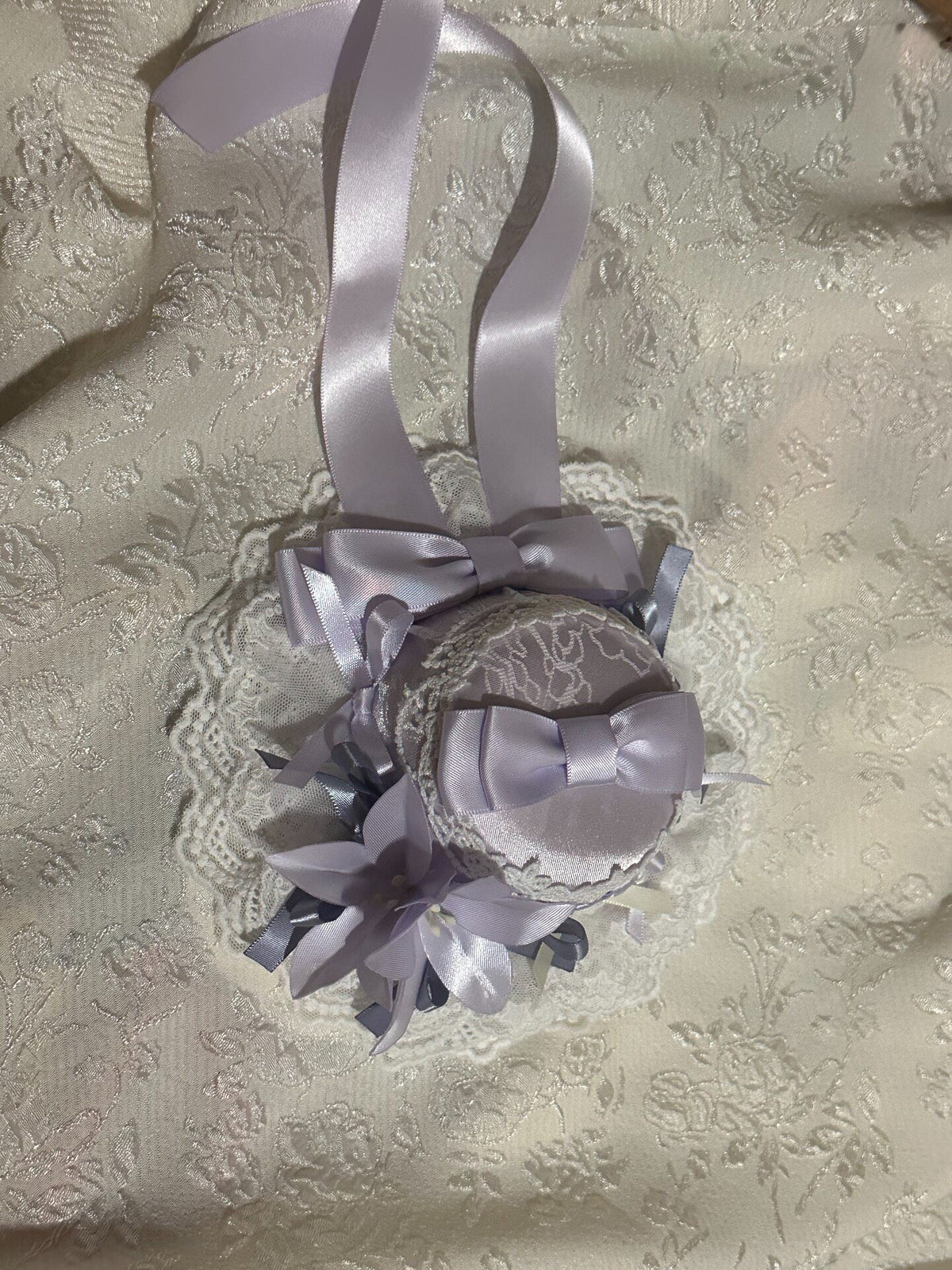 Lavendelspets miniatyrhattaccessoar