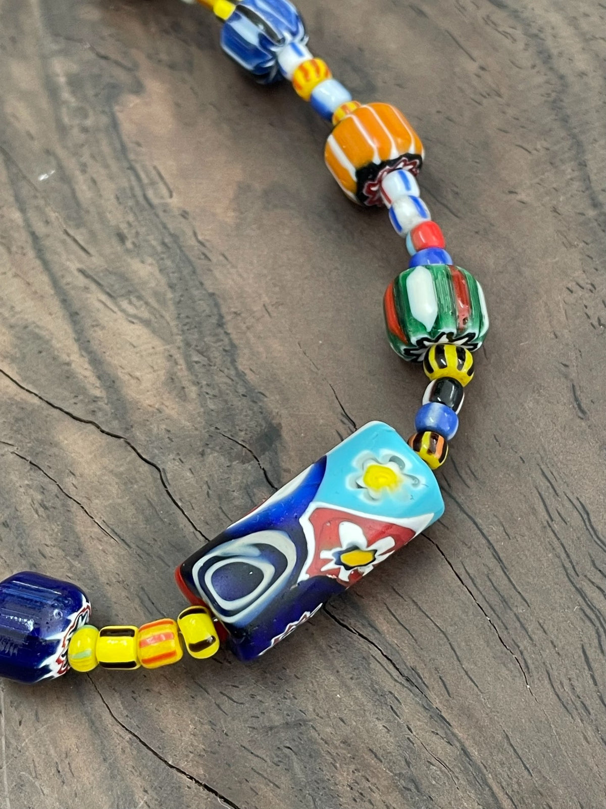 Matte Millefiori Glazen Kralketting