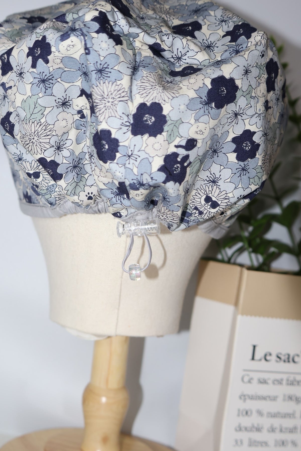 Cotton Floral Cat Print Surgical Cap