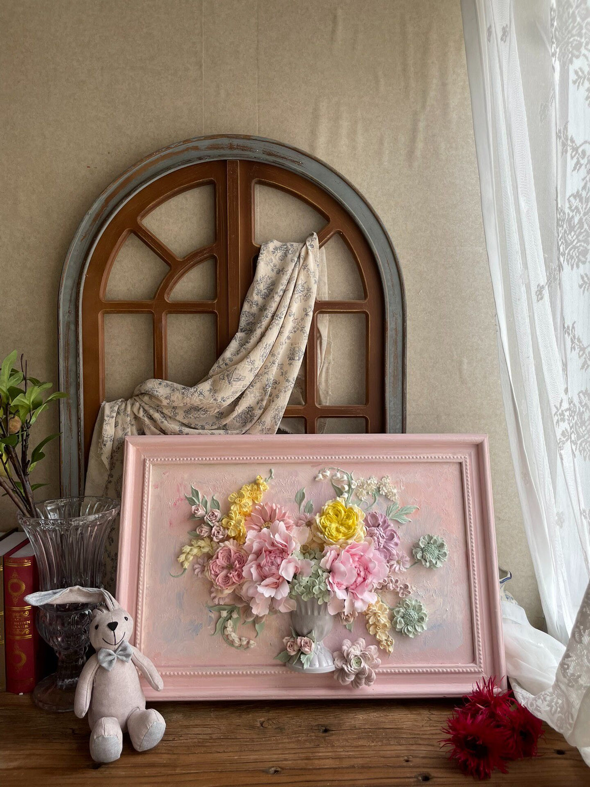 Clay Piped Floral Meter Box Panel