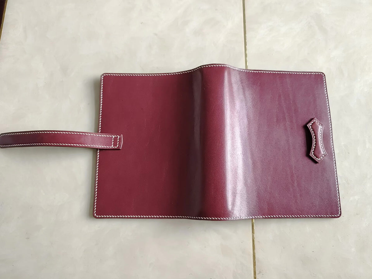 A6 Leather Loose Leaf Notebook Hand Stitched