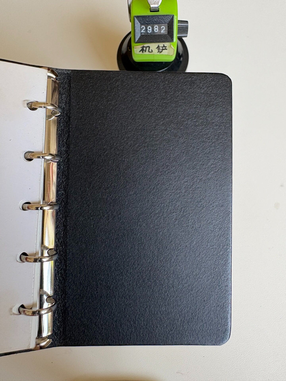 Black Pueblo Leather Six Ring Binder