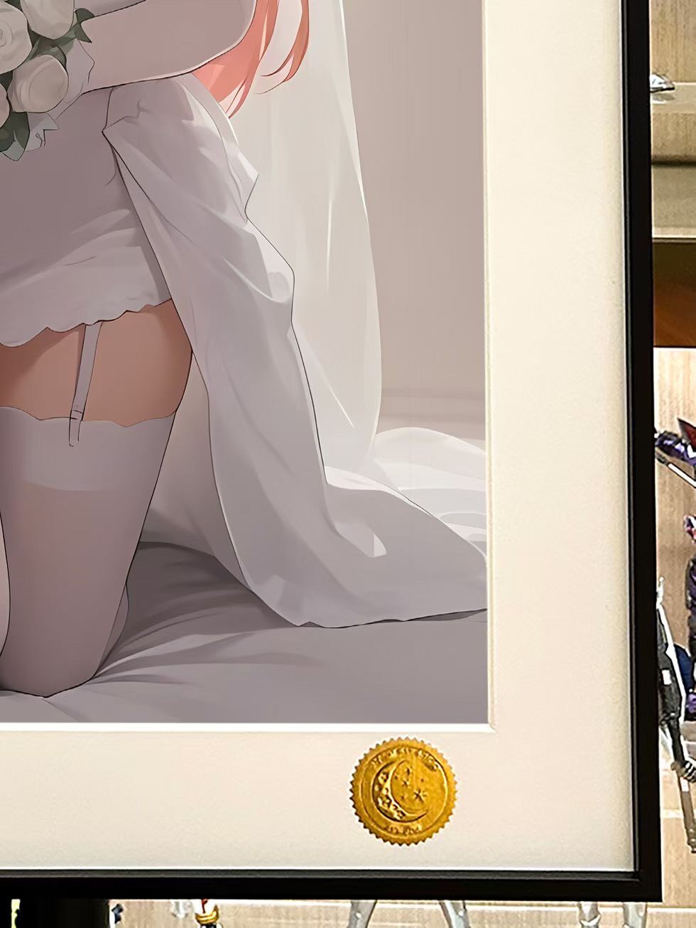 Framed Anime Wedding Dress Art Print