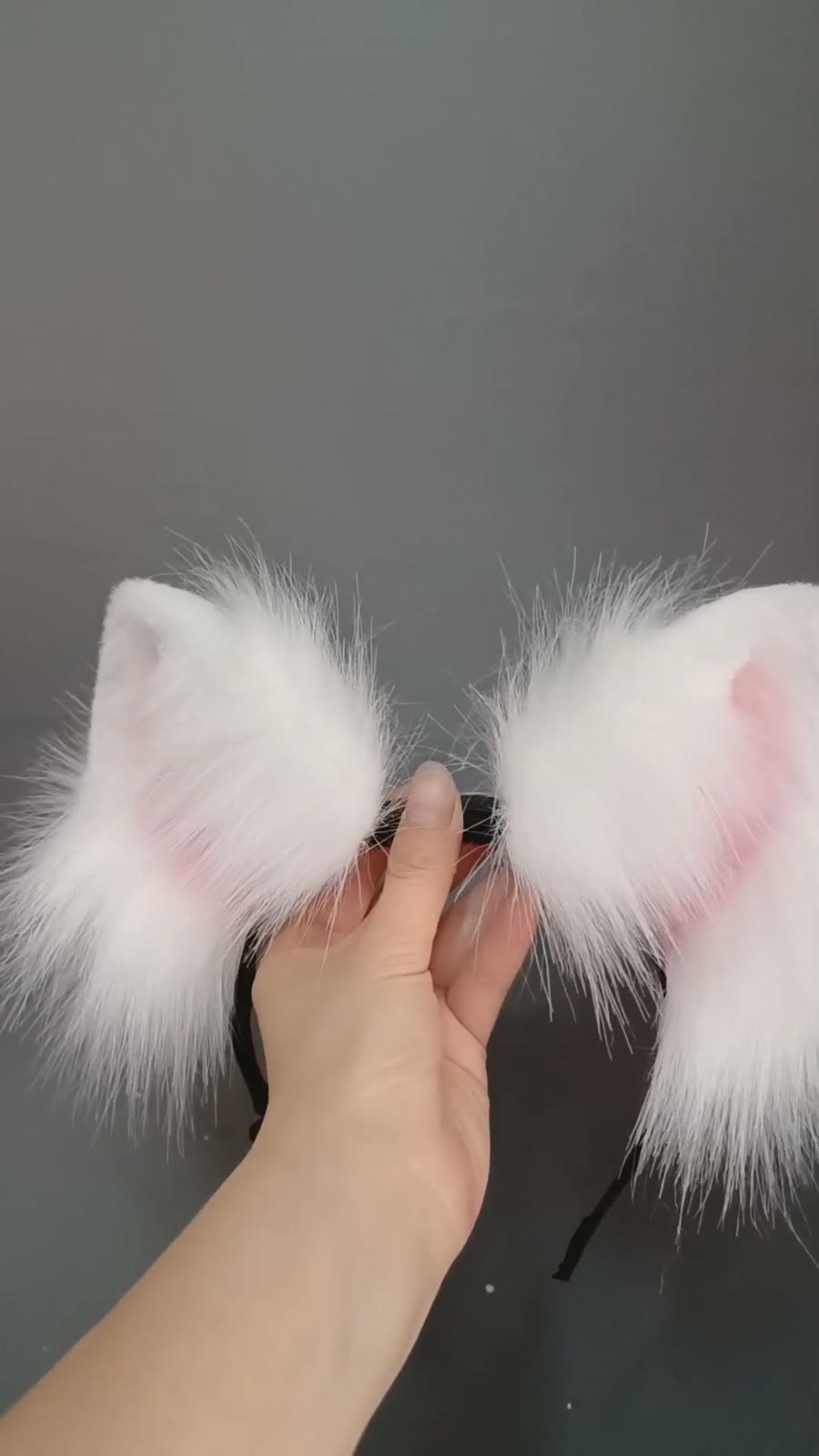 Oreilles d'animaux pour cosplay en fausse fourrure faites main