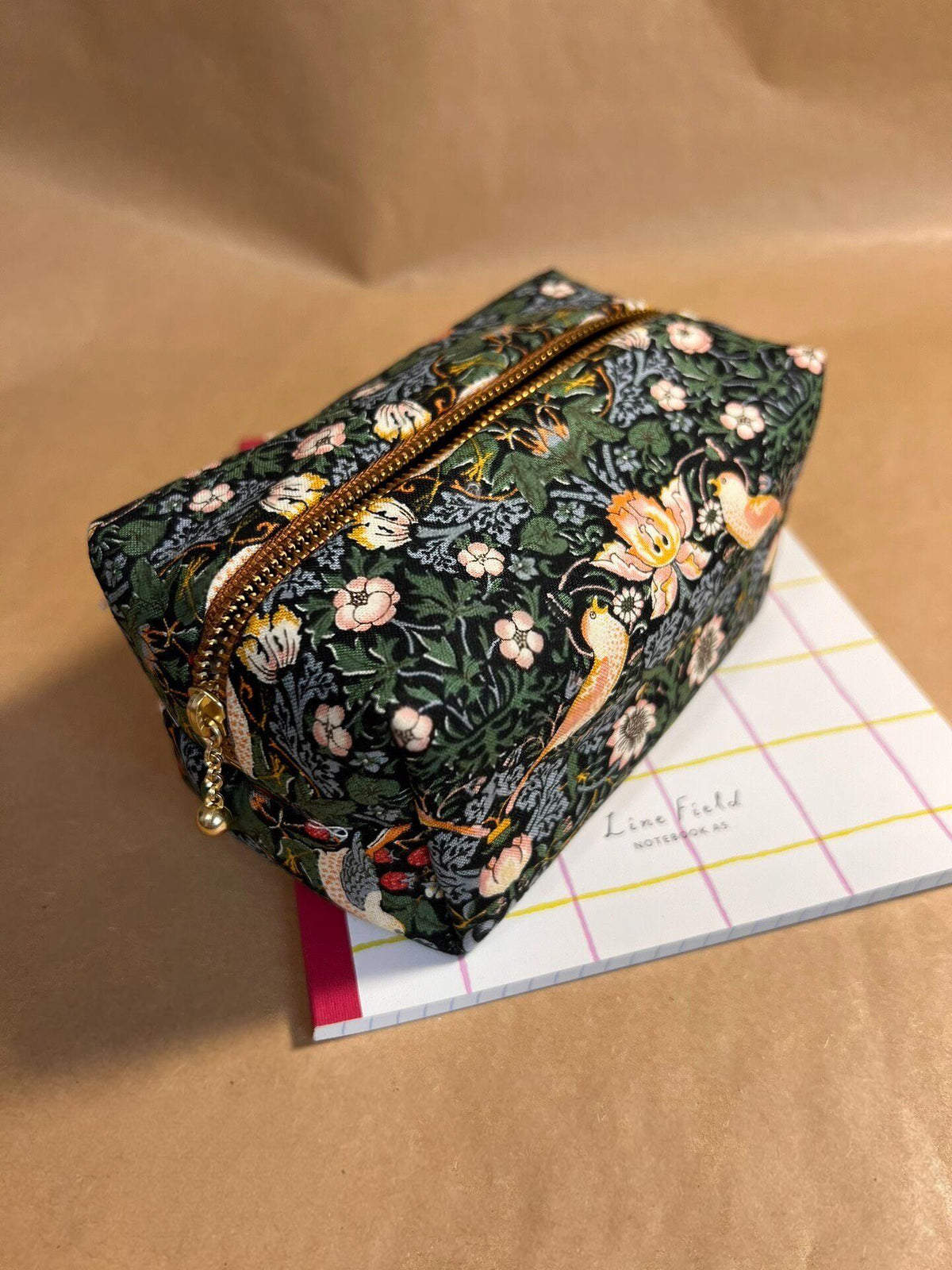 Strawberry Thief Pattern Fabric Pouch