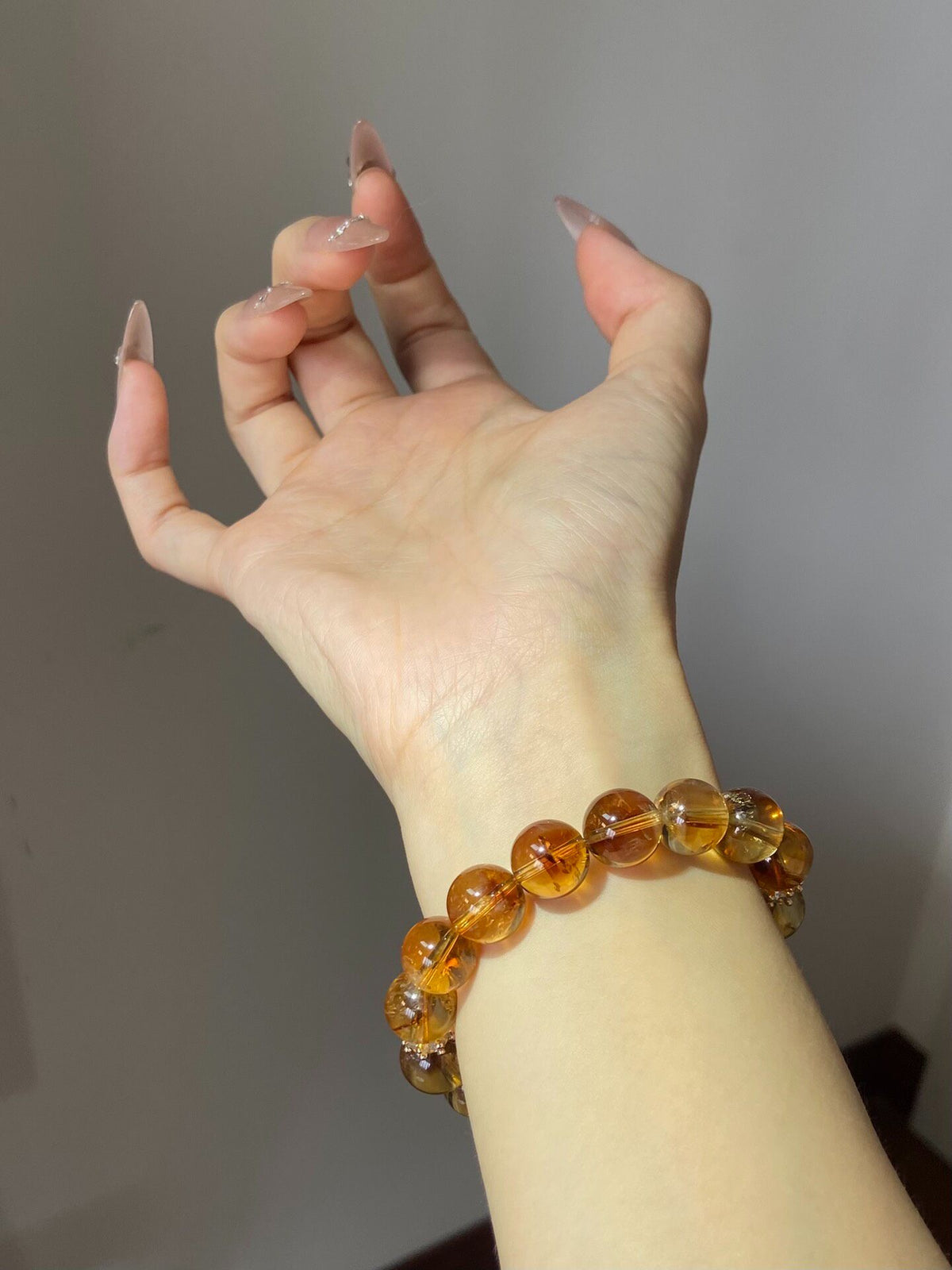 Yellow Crystal Bracelet 11mm Beads