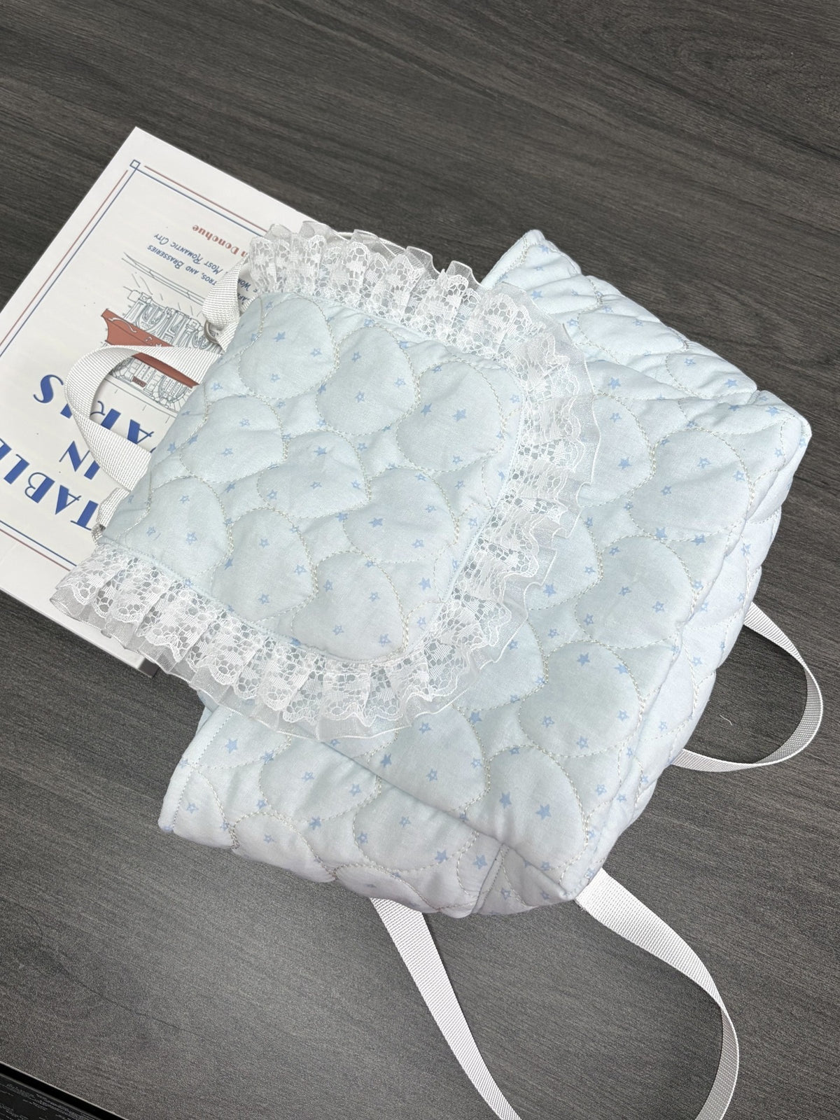 Handmade Blue Star Quilted Backpack