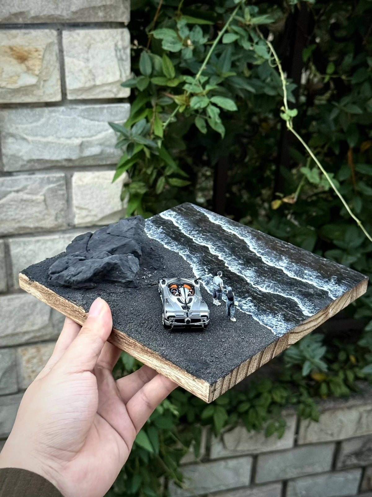 Diorama Island-Küste, Maßstab 1:64, Holzbasis