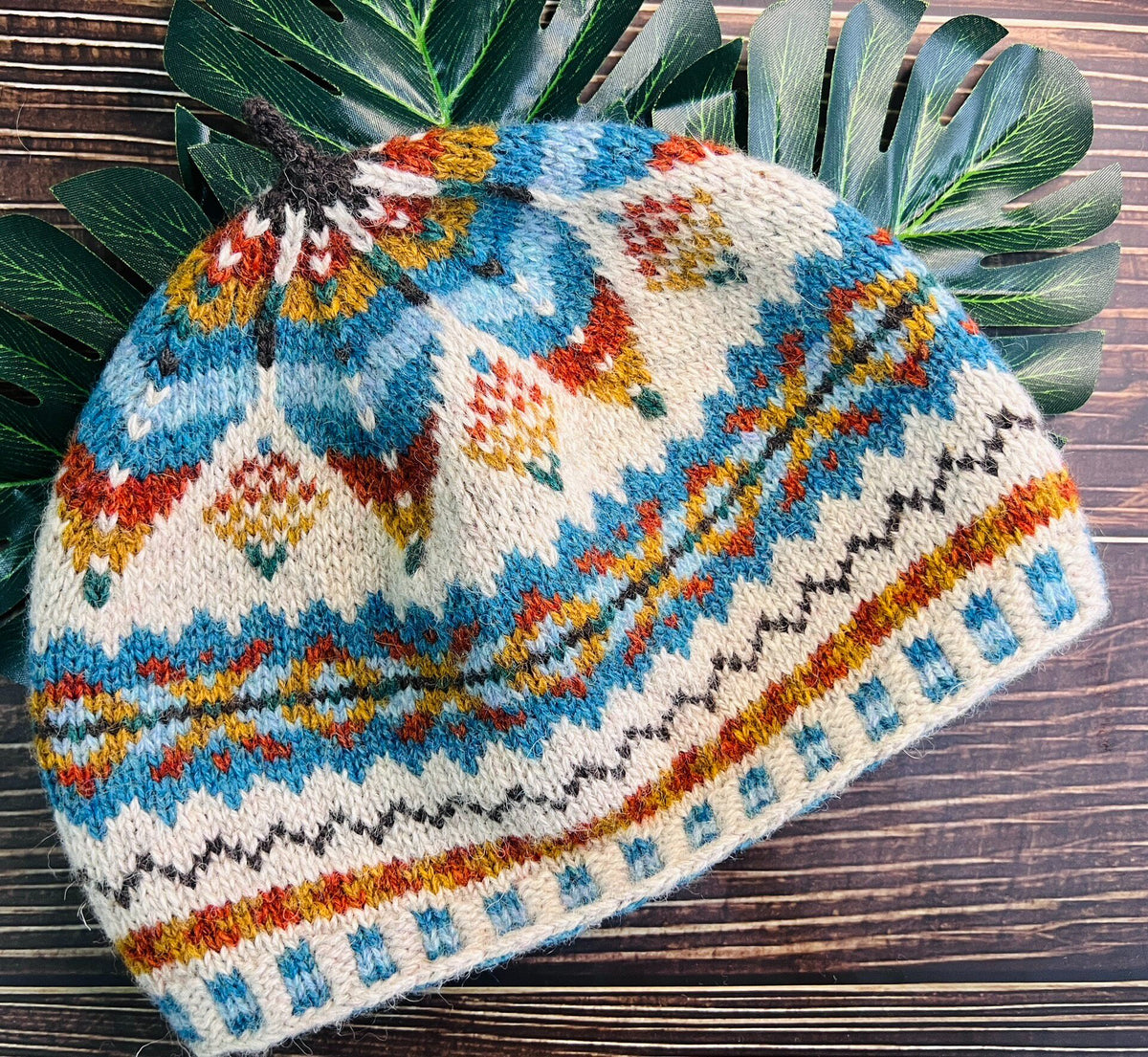 Wool Fair Isle Knitted Beanie Hat