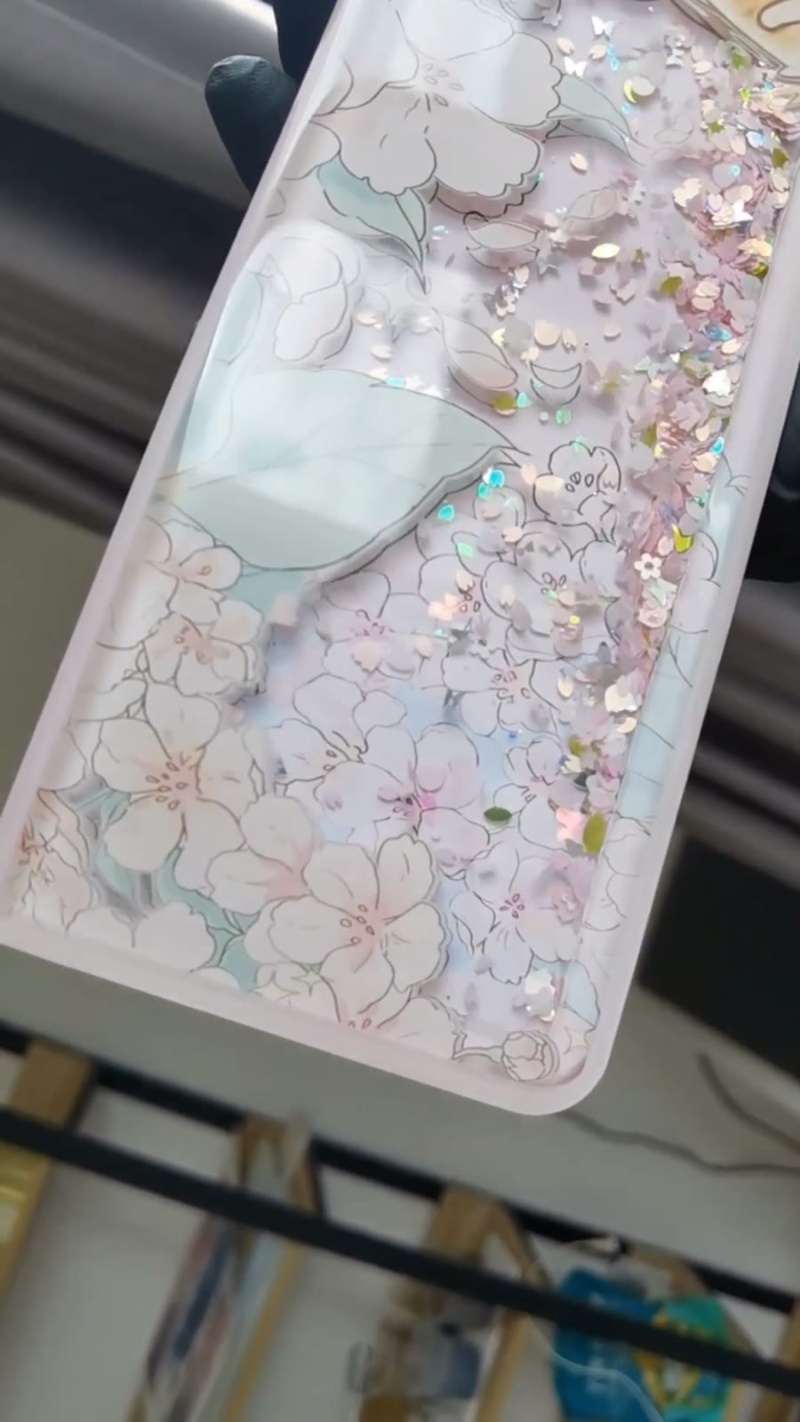 Resin Cherry Blossom Cat Keyboard Wrist Rest