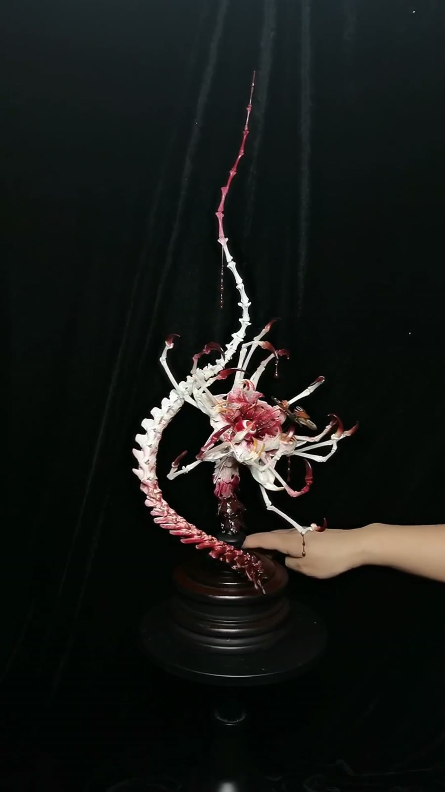 Flower Demon Devour Sculptural Figure with Skeletal Arms