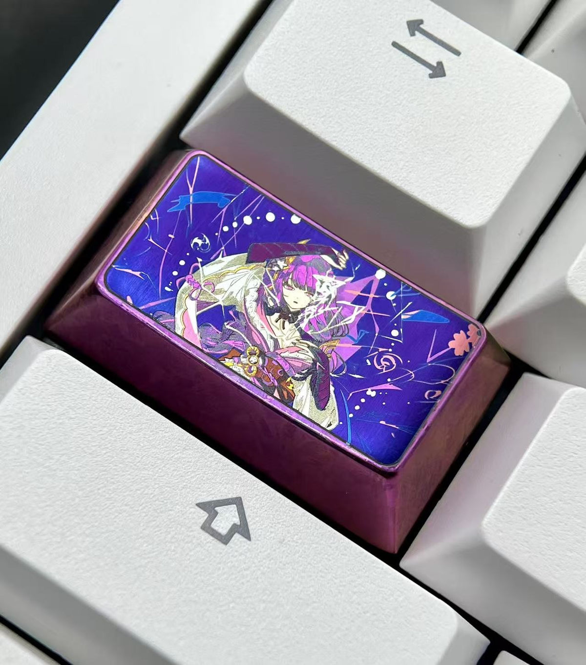 Titanium Alloy Anime Keycap 1.75U Purple