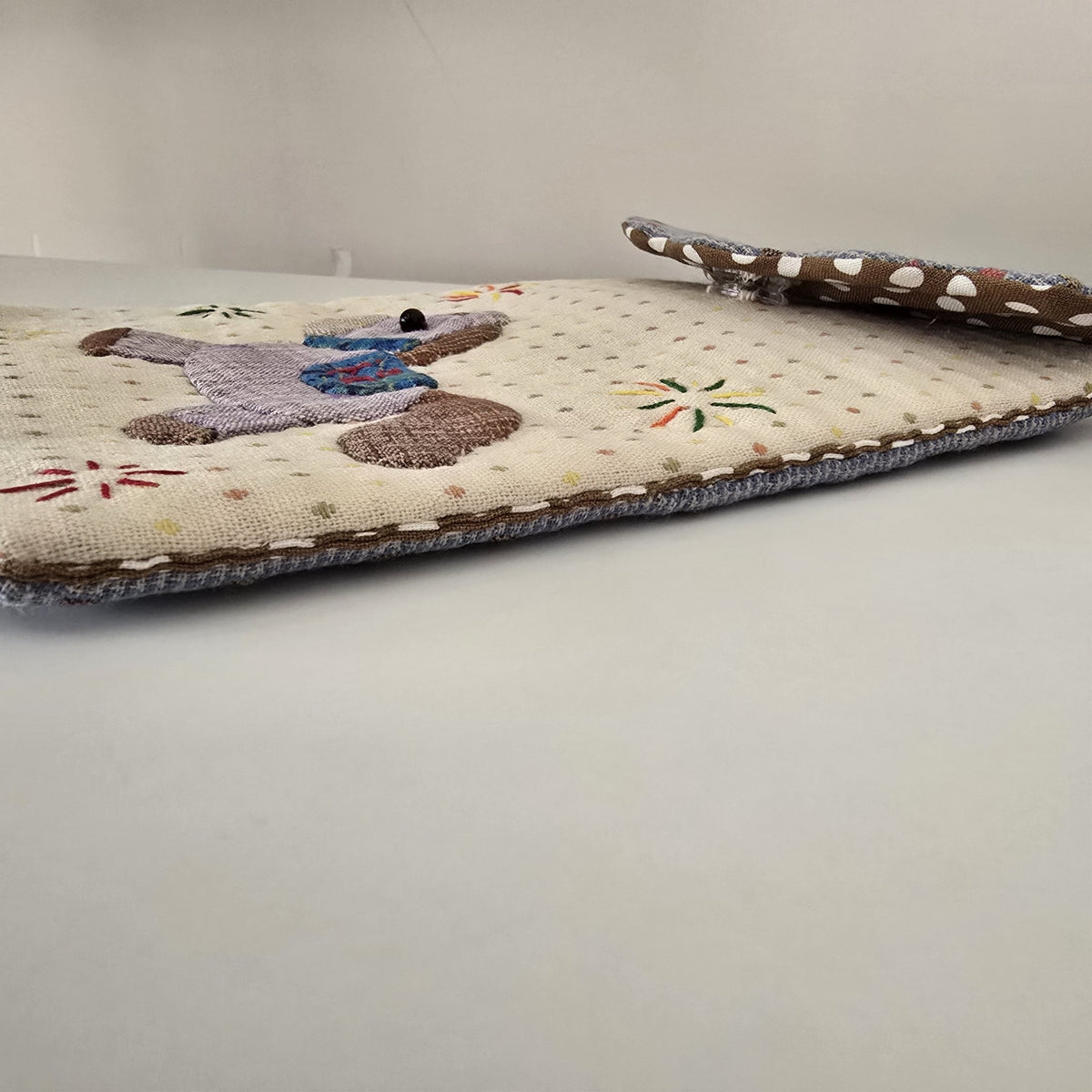 Handmade Patchwork Pouch with Horse Applique
