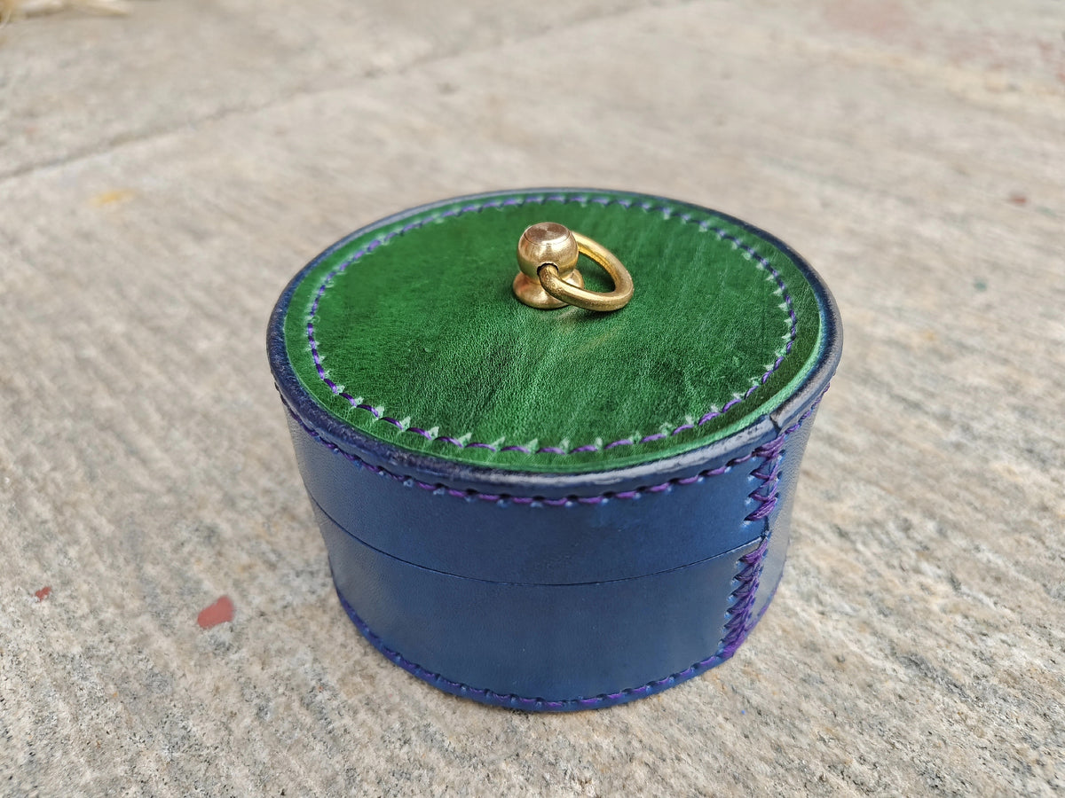 Handmade Cowhide Storage Box Jewelry Organizer
