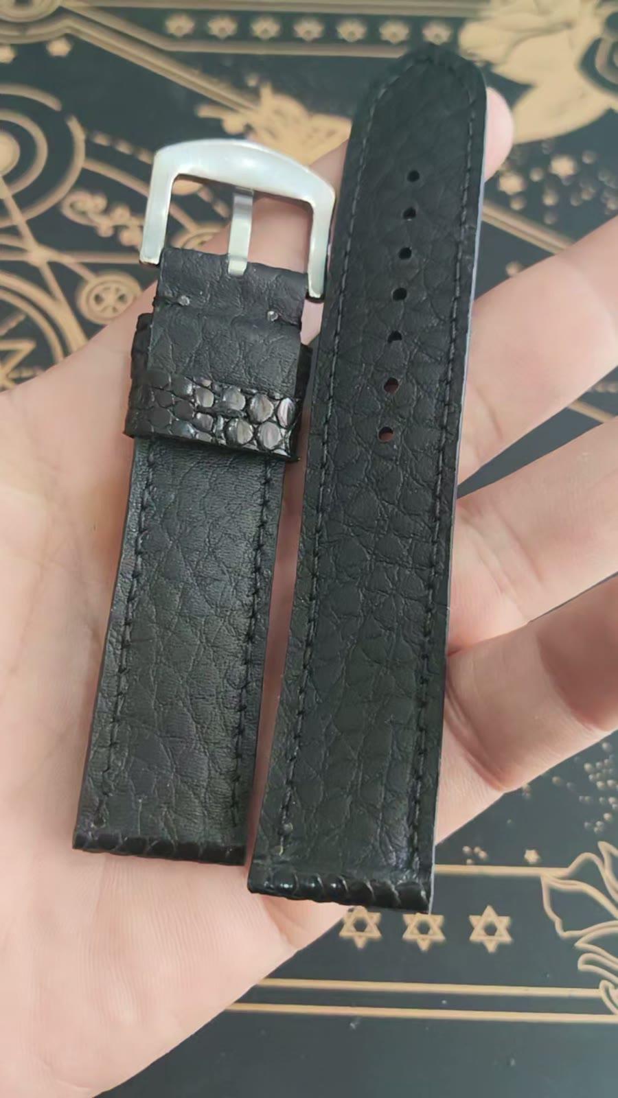 Lizard Skin Leather Watch Strap 22mm