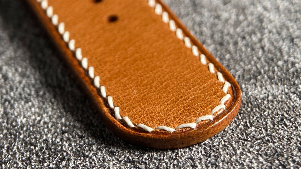 Handcrafted Leather Smartwatch Strap Tan