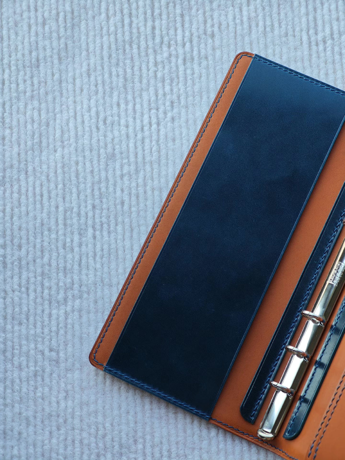 A6 Slim Horsehide Leather Ring Binder Planner
