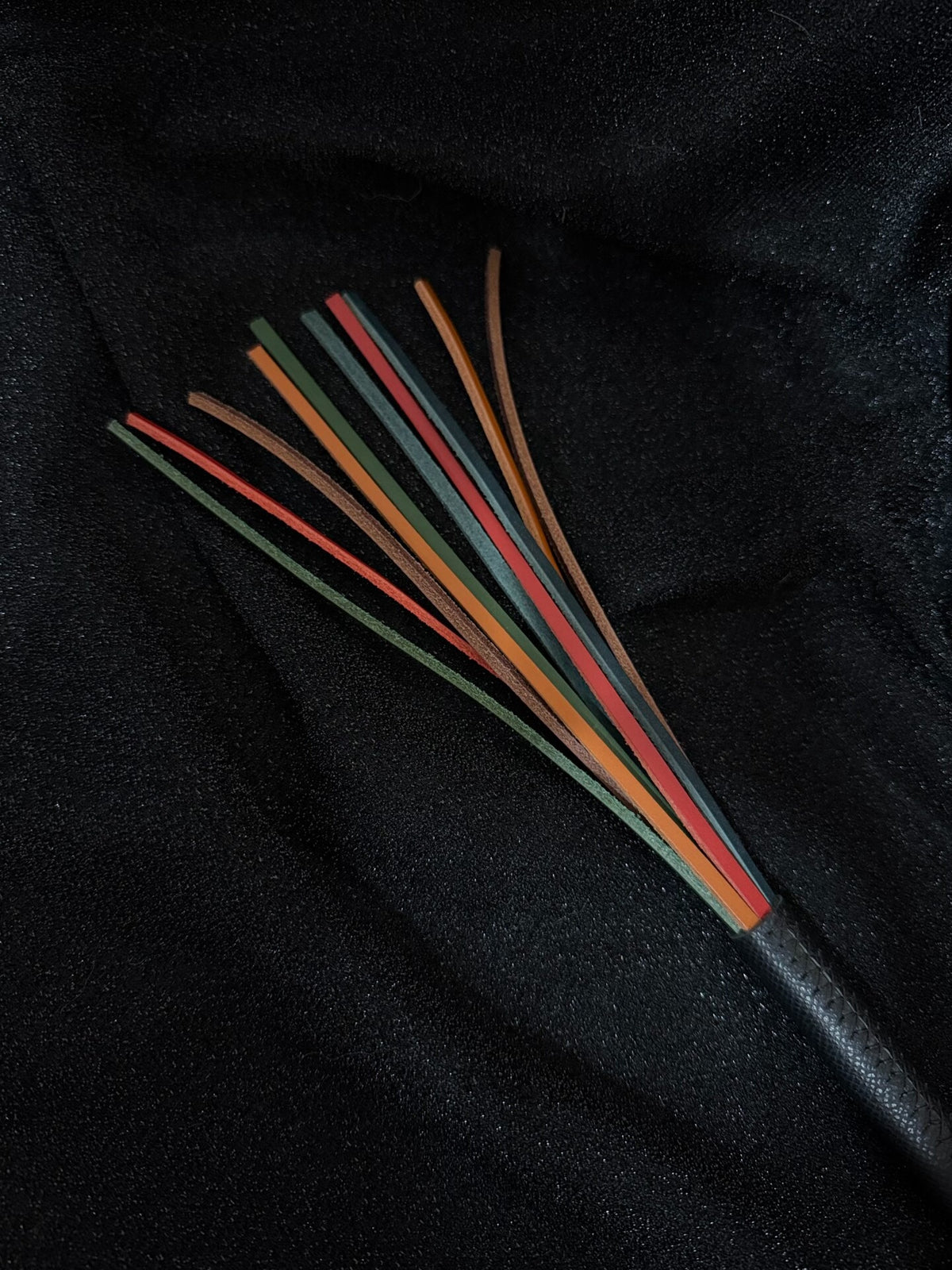 Frusta artigianale in pelle a cinque colori