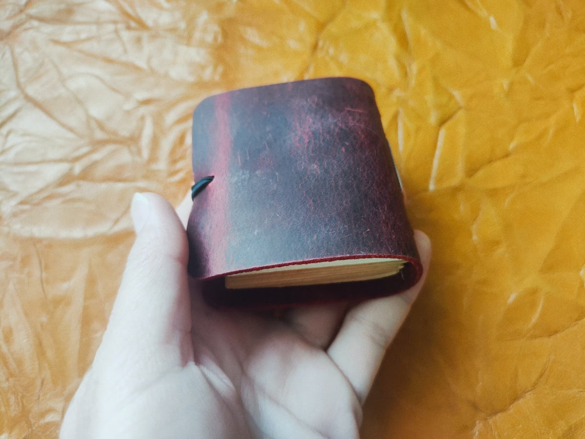 Vintage Leather Journal with Mixed Paper Pages