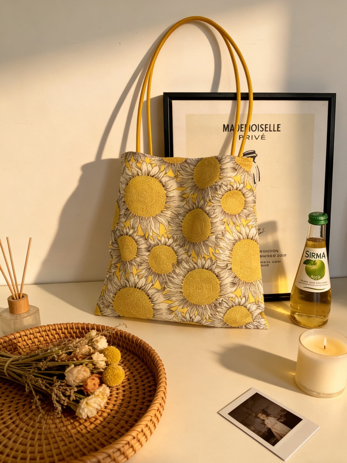 Borsa Tote in Cotone Liberty con Girasoli