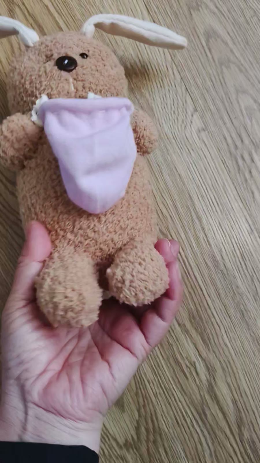 Figura de Peluche Coelho de Meia Feito à Mão