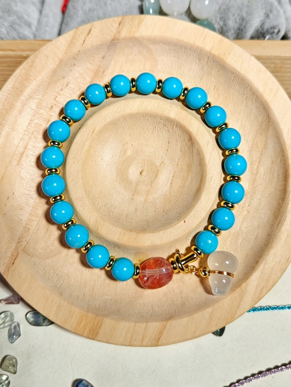 Blaues Magnesit-Armband