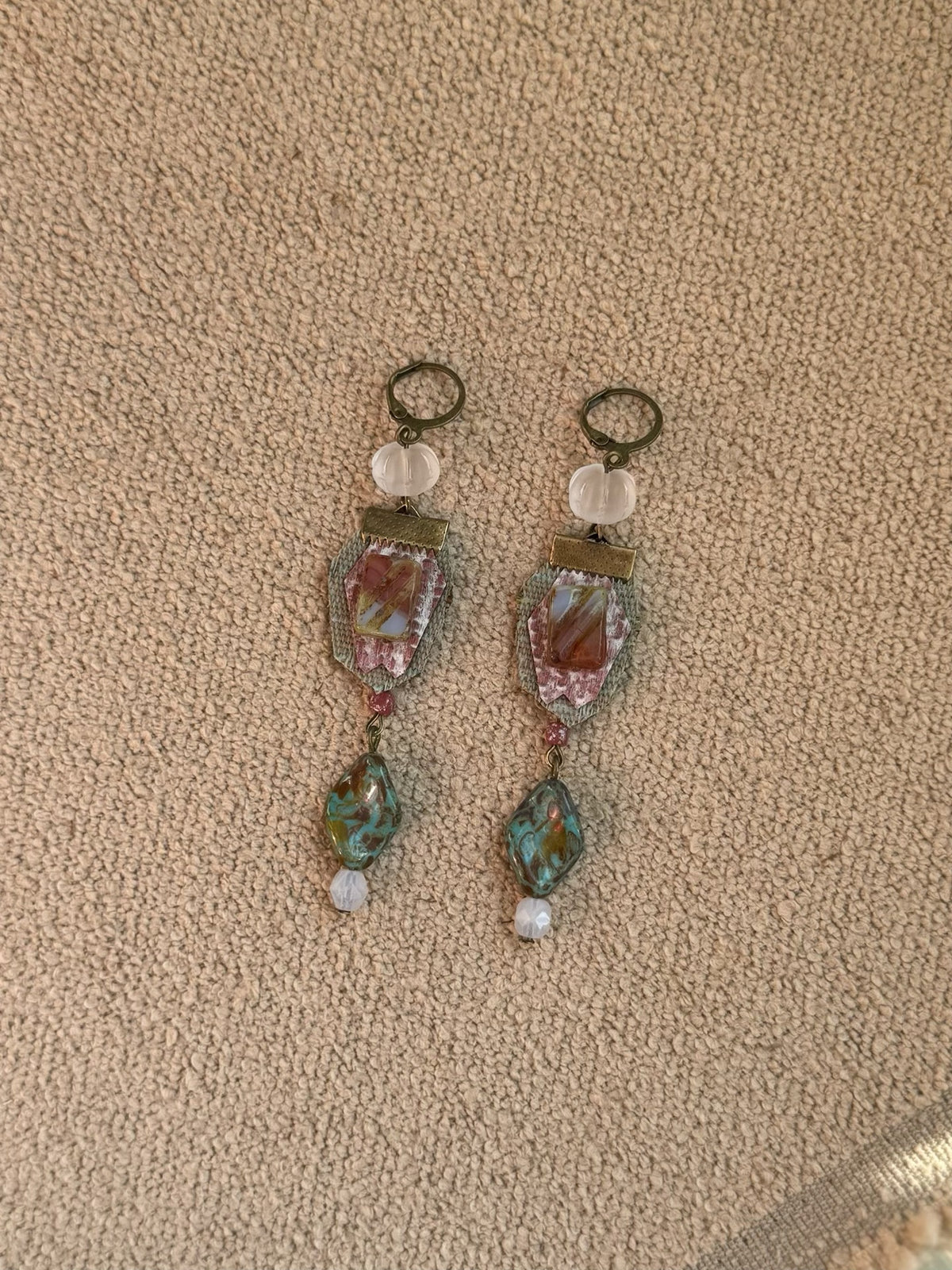 Handmade Bohemian Earrings with Czech Glass Beads