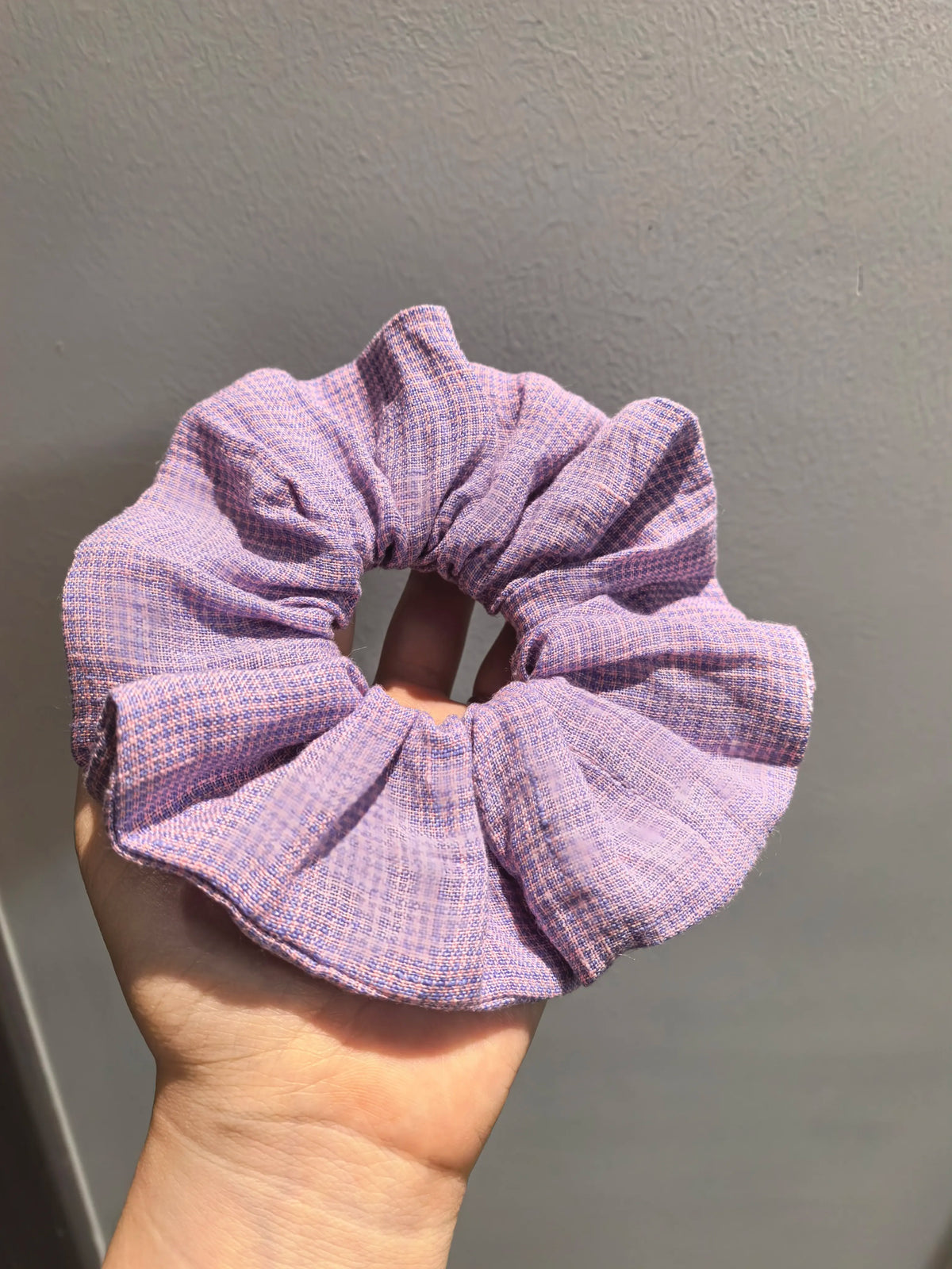 Decha de Linho Houndstooth Roxo