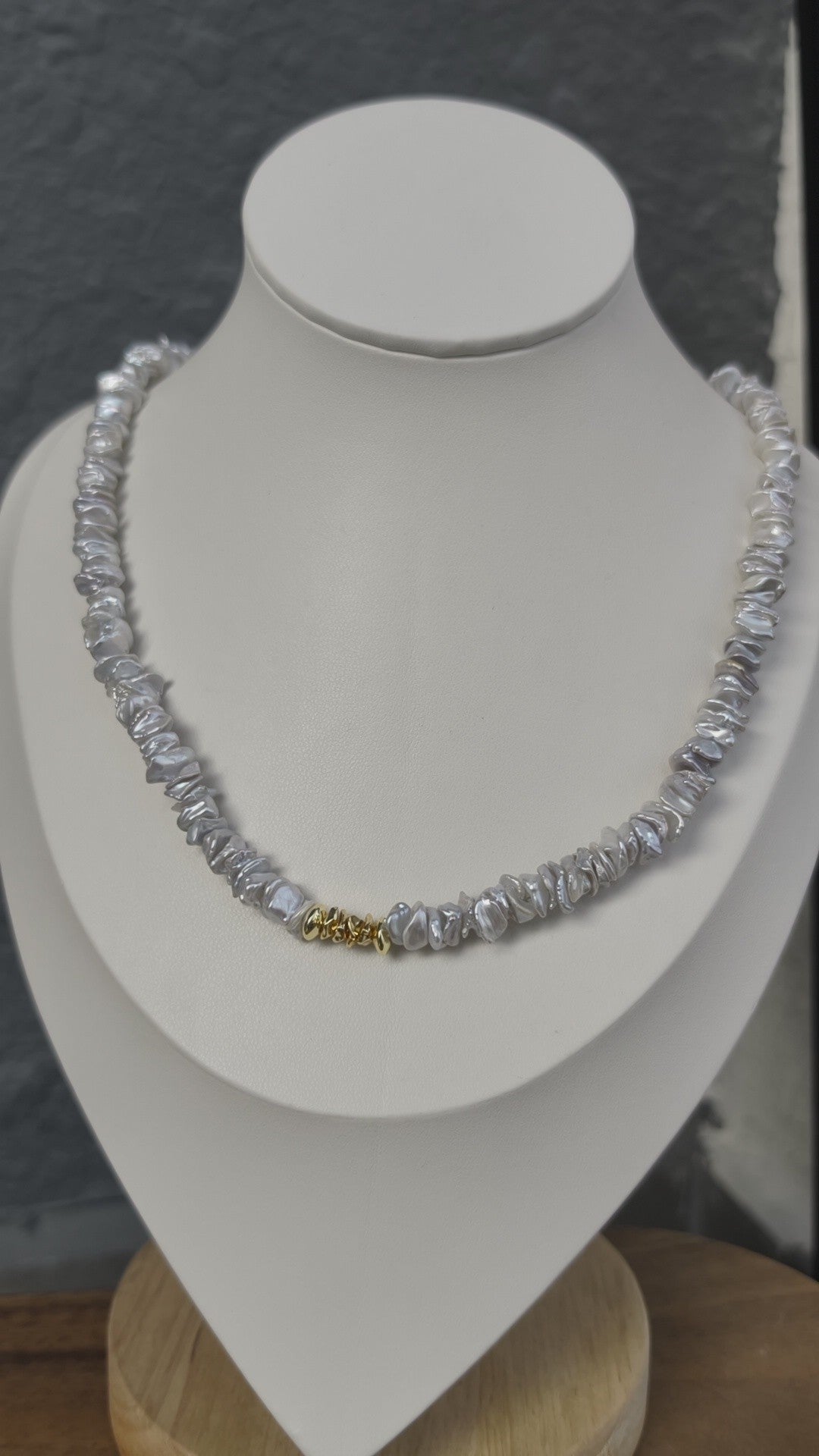 バロックパールネックレス 925シルバー留め具付き