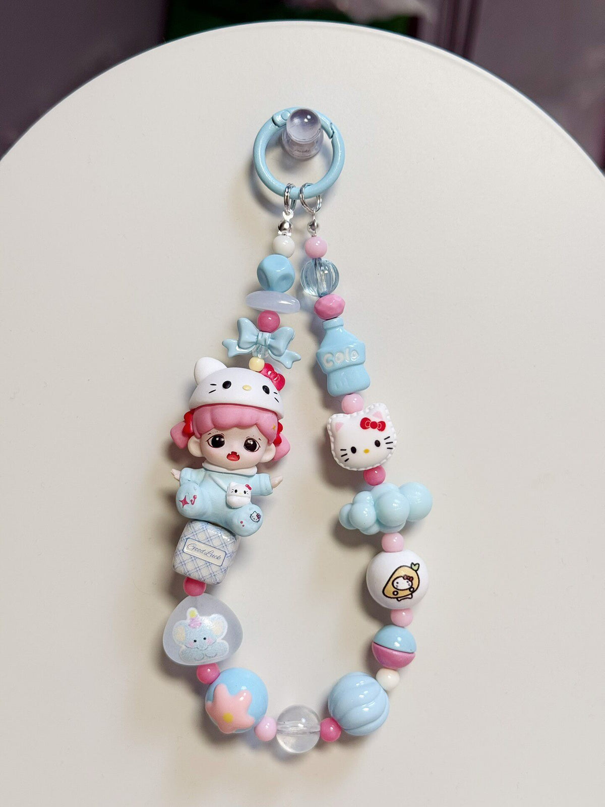 Hello Kitty Pastel Beaded Phone Strap